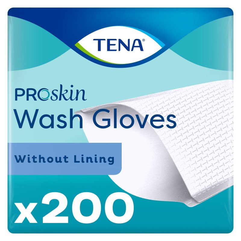 Gants de toilette jetables doux – Boîte de 200 – TENA - Sérénivie Box - Accessoires